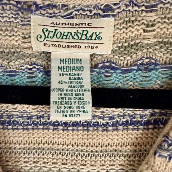 Vintage St John’s Bay Knit Sweater Vest Medium Cottagecore - Picture 5 of 7